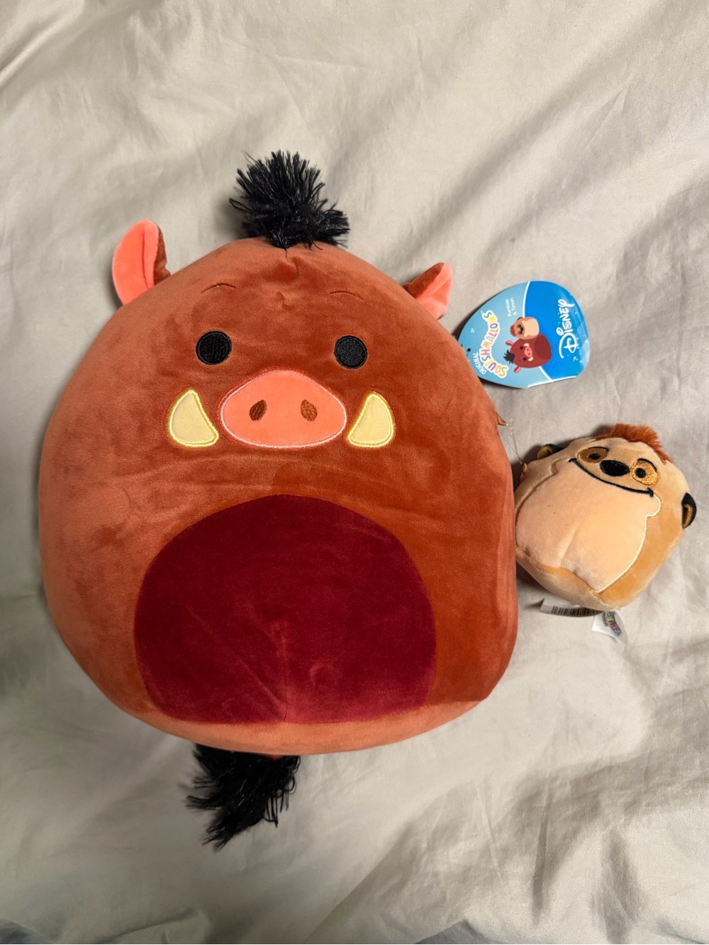 Squishmallows Pumbaa Plush - Brown, Dark Red, Black, Peach